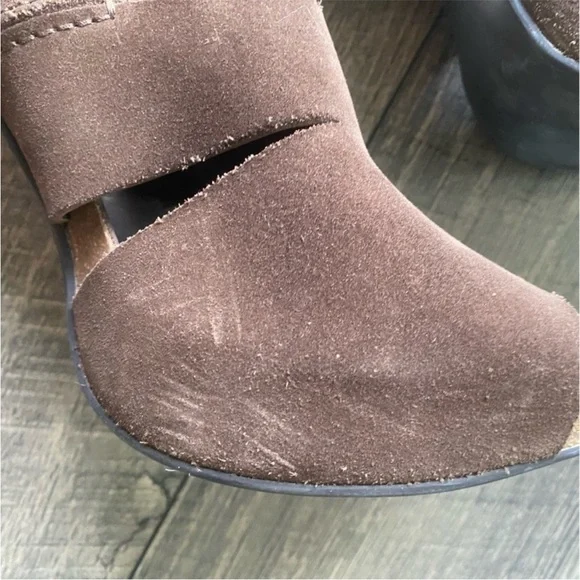 Pedro Garcia Brown Suede Leather High Heel Open Toe Booties Size 41.5